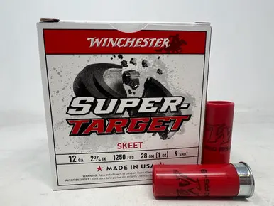 Winchester 12 Gauge Super-Target Ammunition TRGT12509CASE #9 Shot 2-3/4" 1oz 1250fps CASE 250 Rounds - Winchester