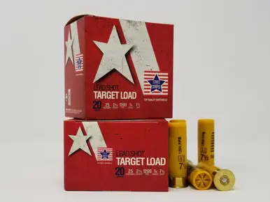 Stars and Stripes 20 Gauge Ammunition Target Loads CT82475 2-3/4" 7-1/2 Shot 7/8oz 1200fps Case 250 Rounds - Stars and Stripes Defense Ammunition