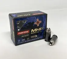 Norma 45 Auto Ammunition 175 Grain Monolithic Hollow Point GE245720020 20 Rounds - Norma