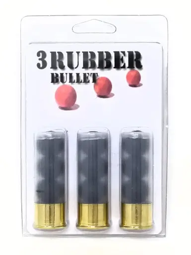 Paraklese Technologies 12 Gauge Ammunition 2-3/4" 3 Rubber Bullet 3 Rounds - Paraklese Technologies