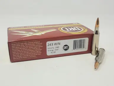 DRT 243 Win Ammunition DRT243TS95 95 Grain Terminal Shock Hollow Point 20 Rounds - DRT