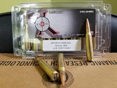 Ten Ring 338 Lapua Magnum Ammunition 250 Grain MatchKing Hollow Point 20 rounds - 10 Ring Marketing / WRJ