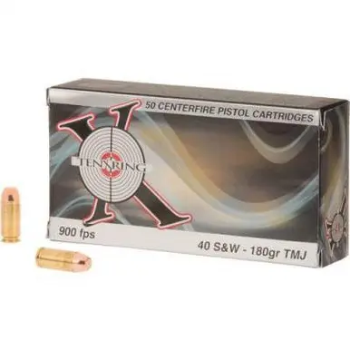 Ten Ring 40 S&W Ammunition 180 Grain Total Metal Jacket 50 Rounds - 10 Ring Marketing / WRJ