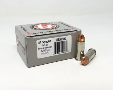 Underwood 44 Special Ammunition 125 Grain Xtreme Defender UW320 20 Rounds - Underwood Ammo