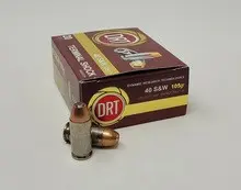 DRT 40 S&W Ammunition DRT40SW105HP Terminal Shock 105 Grain Hollow Point 20 Rounds - DRT