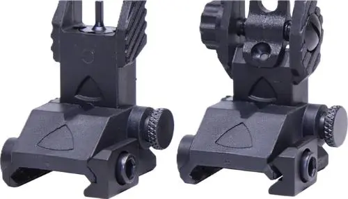 GUNTEC AR-15 EZ SIGHTS POLY - BACK UP THIN IRON SIGHT SET