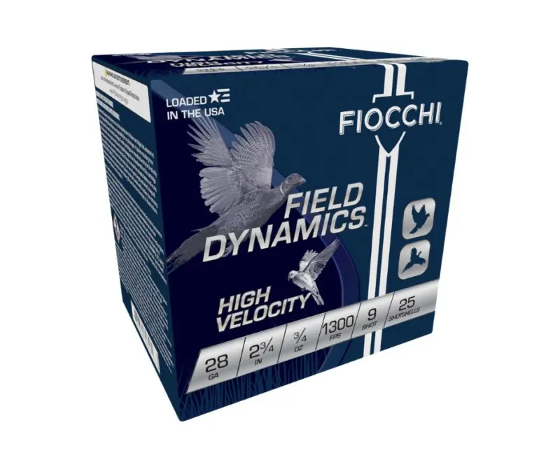 Fiocchi 28 Gauge Ammunition 28HV9 2-3/4" #9 Chilled Lead Shotshell 3/4 oz 1300 fps Case of 250 Rounds - Fiocchi