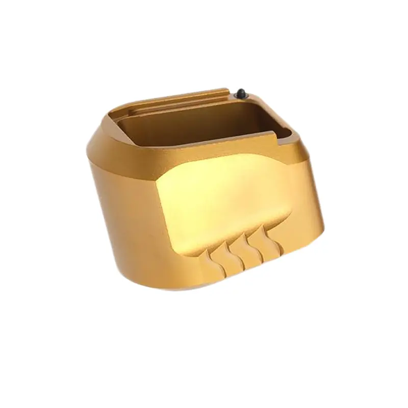 Tyrant CNC TDMPMAGEXFSGOLD Magazine Extension 9mm/40 S Fits S M Full-Size Black Aerospace Grade Aluminum