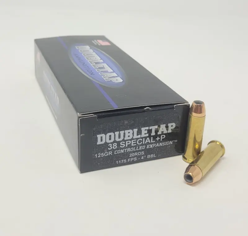 Double Tap 38 Special +P Ammunition 38SP125CE 125 Grain Controlled Expansion Hollow Point 20 Rounds - Double Tap Ammunition