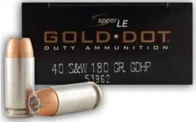 CCI 40 S&W Speer Gold Dot CCI53962 180 Grain Jacketed Hollow Point 50 rounds - CCI Ammunition