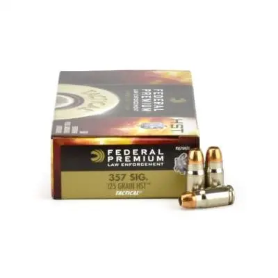 Federal 357 Sig Ammunition Tactical HST P357SHST1 125 Grain Jacketed Hollow Point 50 Rounds - Federal Ammunition
