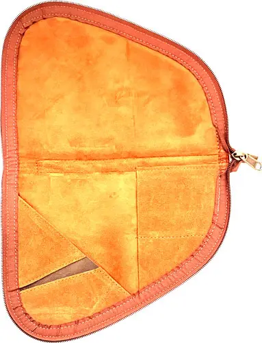 PALMETTO PISTOL CASE MEDIUM - OX BLOOD-BROWN BUFFALO - Palmetto Bag Co
