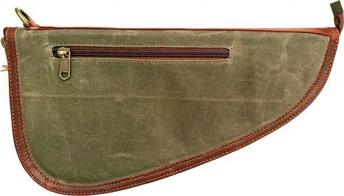 PALMETTO PISTOL CASE LARGE - WOODLAND-WAXED CANVAS/BUFFALO - Palmetto Bag Co