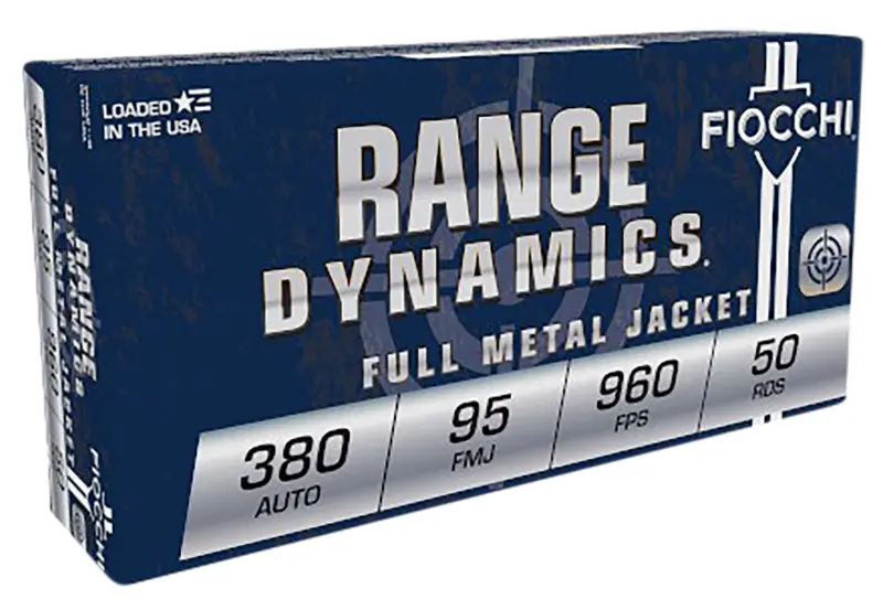 Fiocchi 380AP Range Dynamics 380ACP 95gr Full Metal Jacket 50 Per Box/20 Case