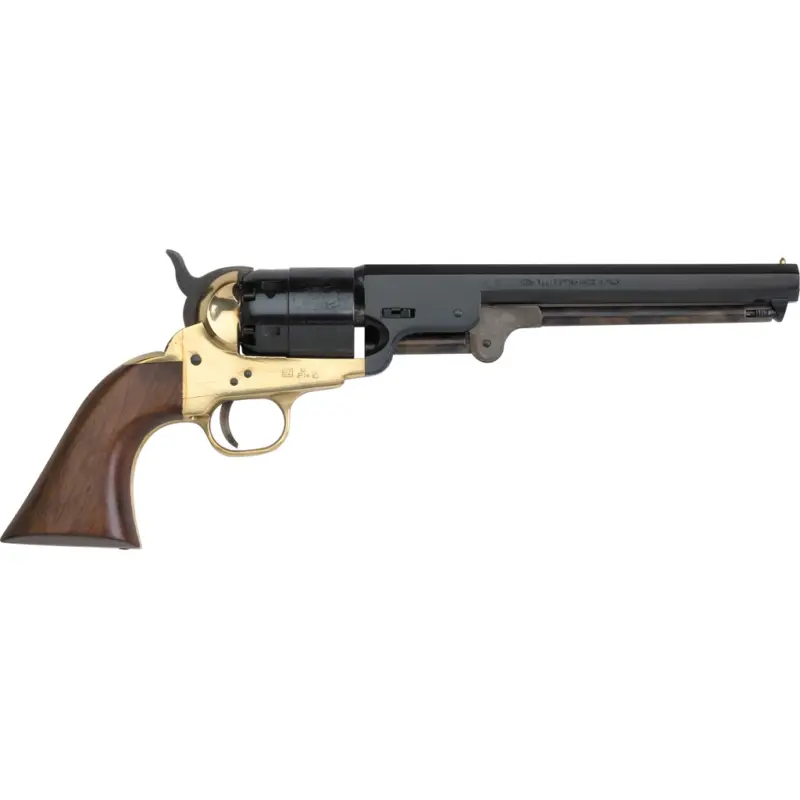 Pietta 1851 Navy Confederate Blackpowder Revolver .44 Cal 7.5in Brass Frame/Blued Brl&CYL +CYL 6rd - Pietta