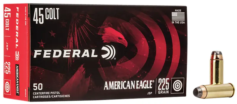 Federal AE45LC American Eagle Handgun 45Colt 225gr Jacketed Soft Point 50 Per Box/20 Case