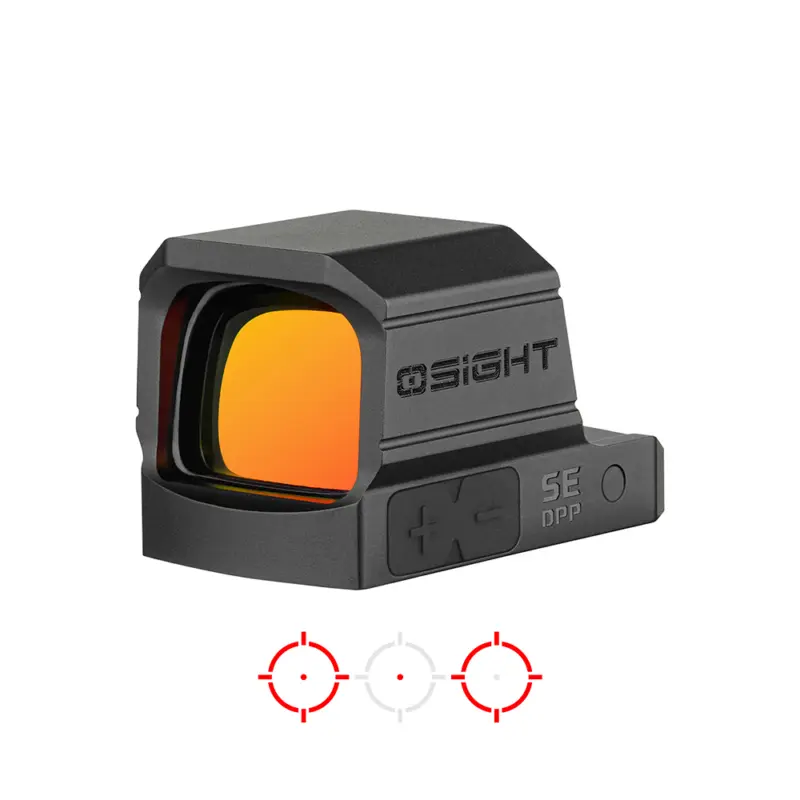 OSIGHT SE DPP 2 MOA DOT + 32 MOA CIRCLE RED DOT SIGHT ENCLOSED BLACK, CR1620 SIDE LOAD - Osight