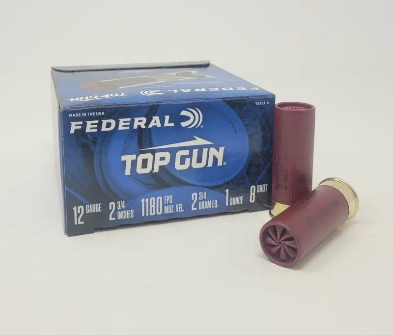 Federal 12 Gauge Ammunition Top Gun TG1218 2-3/4" 8Shot 1oz 1180fps Case of 250 Rounds - Federal Ammunition