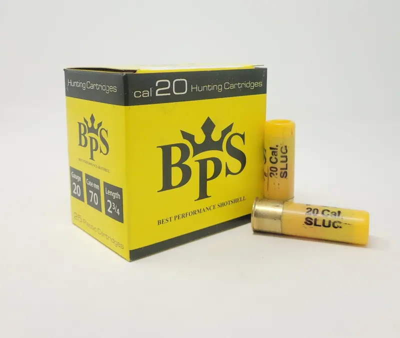 BPS 20 Gauge Ammunition BPS20GASLUG 2-3/4" 22 GR Slug 25 Rounds - Best Performance Shotshell