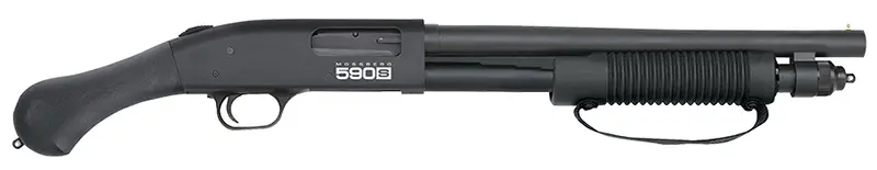 MOSSBERG 590S SHOCKWAVESGP 12GA 14.375IN BS BBL CYL MAT BLUE RAPTOR GRIP CORN COB FE 8RD 1.75 TO 3IN - Mossberg