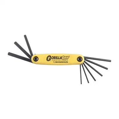 GORILLA GRIP SAE HEX WRENCH 9-PIECE SET (5/64''-1/4'')