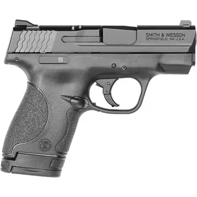 M SHIELD 9MM LUGER 3.1â BBL WHITE DOT (1)7RD (1)8RD BLK