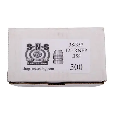 CAST 38 CAL (.358'') 125GR ROUND NOSE FLAT POINT LEAD 500/BOX