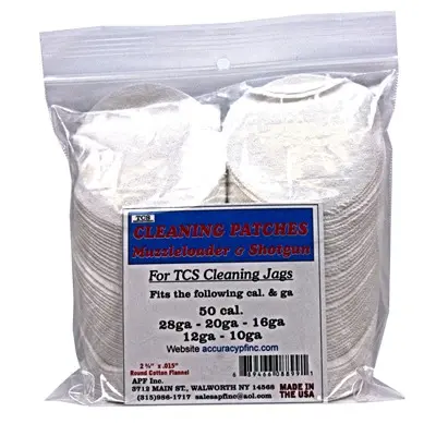 TCS CLEANING PATCHES 50 CALIBER MUZZLELOADER-12 GAUGE
