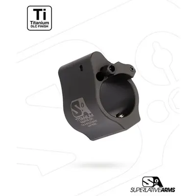 AR-15 SOLID TITANIUM ADJUSTABLE GAS BLOCK .875'' BLACK