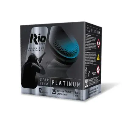Rio Star Team Evo Platinum Nickel Shotshells 12ga 2-3/4 1oz 1250fps #8 25/ct - Rio Ammo